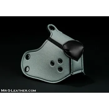 Erotická maska Mr. S Leather Neoprene K9 Muzzle Grey, neoprenový čumák pro puppy play