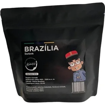 Káva KÁVOHOLIK Štefánik Brazília YB 100% arabika 250 g, zrno