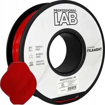 3D tisk PLA Filament červený 1,75mm 1kg Professional Lab