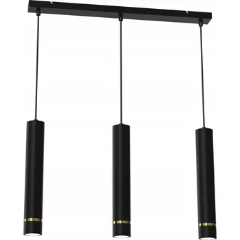 Stropní svítidlo lišta tuba trubka lustr rampouch 3xGu10 černé zlaté LED