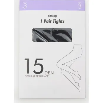 Dámské punčochy Sinsay - Punčocháče 15 DEN - černá - 460FI-99X - 460FI-99X-B3