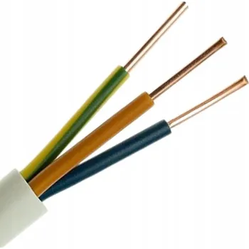 elektrický kabel Instalační kabel kulatý vodič YDY 3x1,5 450/750V Elpar 1 m