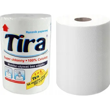 Utěrka Papírová utěrka Tira 66 m, 300 útržků, celulóza