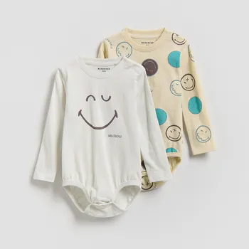 Kojenecký body Reserved - Body SmileyWorld® 2 ks - světle šedá - 270HV-09X - 270HV-09X-80