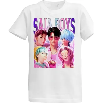 Dívčí tričko KPOP Huntrix - Saja Boys White, KPop Demon Hunters, skladem