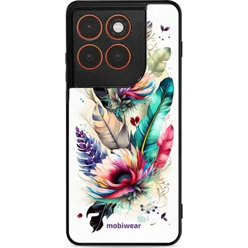 Pouzdro na mobilní telefon Lesklý kryt Mobiwear Glossy - Motorola Edge 70 - G017G Pírka a květy (Prémiové lesklé pouzdro, obal, kryt Mobiwear Glossy na mobil Motorola Edge 70 - G017G Pírka a květy, materiál Plast + TPU silikon - krytí po všech stranách, neošoupatelný potisk, tenké)