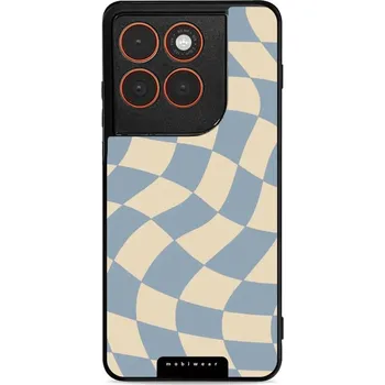 Pouzdro na mobilní telefon Lesklý kryt Mobiwear Glossy - Motorola Edge 70 - GA59G Modrá a béžová šachovnice (Prémiové lesklé pouzdro, obal, kryt Mobiwear Glossy na mobil Motorola Edge 70 - GA59G Modrá a béžová šachovnice, materiál Plast + TPU silikon - krytí po všech stranách,)