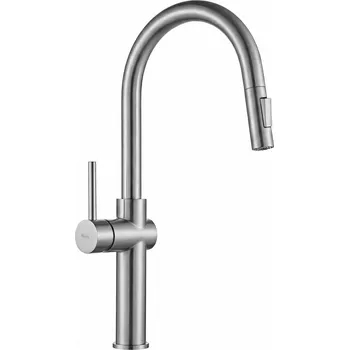 Vodovodní baterie Dřezová baterie REA FRESH HIGH s výsuvnou sprškou, nikl kartáčovaný