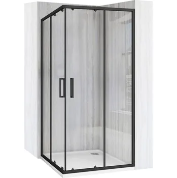 Sprchový kout REA City 90x90 Black Varianta: Se sprchovou vaničkou Savoy black