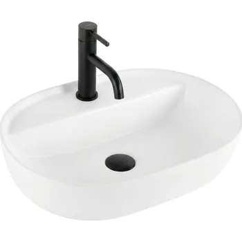 Umyvadlo Keramické umyvadlo na desku REA AURA 51, bílá mat