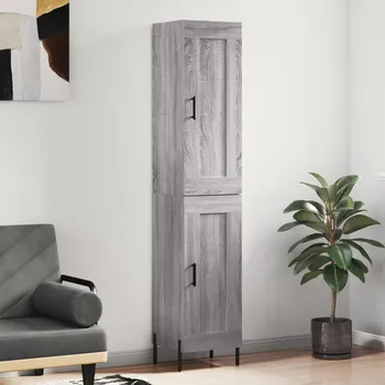 Příborník a kredenc zahrada-XL Skříň highboard šedá sonoma 34,5 x 34 x 180 cm kompozitní dřevo 3200463