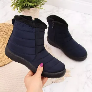 Dámská běžecká obuv Nepromokavé sněhové boty na zip NEWS W EVE181B navy blue 41