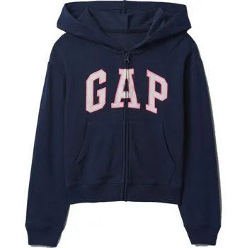 Dámská mikina Dívčí mikina s logem GAP V-FRCH LOGO XL Tmavě modrá, Bílá, Růžová