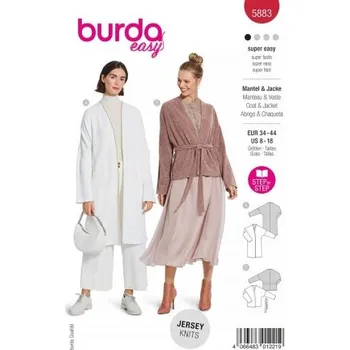 Střih Burda 5883 na dámské sako a kabát -