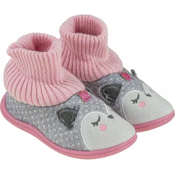 Dívčí bačkory Dívčí papuče srnka šedá BBS Shoes, velikost 24