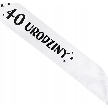 Party dekorace ŠERPA K 50. NAROZENINÁM BÍLÁ 85 cm