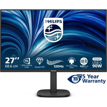 Monitor Philips MT 27" 27B2U3601 - 2560x1440,IPS,120Hz,HDMI,DP,USBhub,USB-C,RJ45,Repro,Pivot
