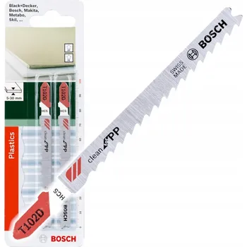 Pilový plátek BOSCH Pilový list Pilový List na plast PP pro přímočaré pily T102D HCS 2609256C56 - 1 ks