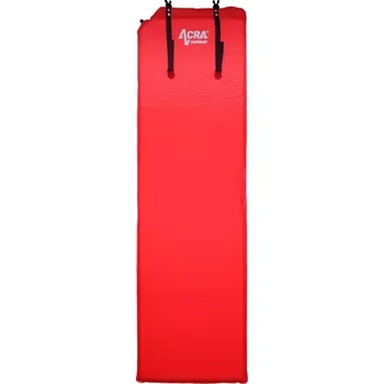 Karimatka Červená samonafukovací karimatka - 186 x 53 x 3 cm (Kov/UH, roztažitelná, plochá s UH koncovkami a šroubovacími háčky.)