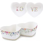 Dvojmiska porcelánová srdce