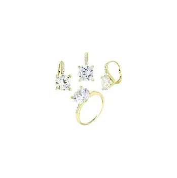 Souprava šperků Zlatá souprava Kulatý zirkon velký