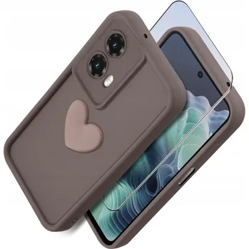 Pouzdro na mobilní telefon Zadní Kryt KrainaGSM pro Motorola Moto G35 hnědý