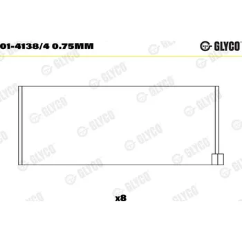 Ojnice Ojniční ložisko GLYCO 01-4138/4 0.75mm