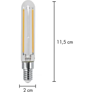 Lampička STAR TRADING LED žárovka trubice T20 E14 11,5 cm 2,5 W 2 200 K stmívatelné