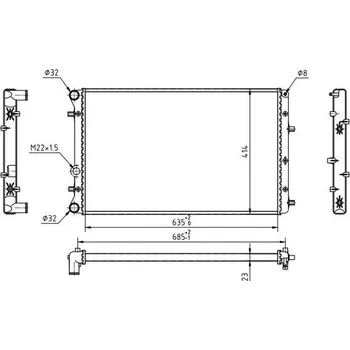 Chladič motoru Chladič, chlazení motoru HART 637 226