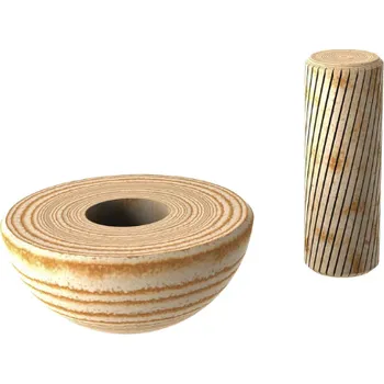 Hahn Steel Ukončení madla půlkulaté Φ42 mm - dřevo buk, surový stav