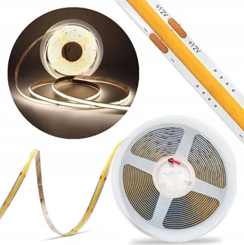 LED páska LED pásek SHINE COB, 8mm, 5m, Neutrální bílá, bez bodového efektu