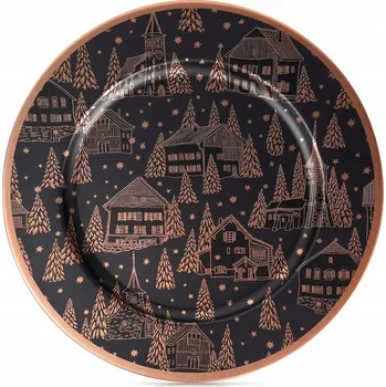Talíř Vánoční ozdobný podtalíř, podložka, tác pod talíř