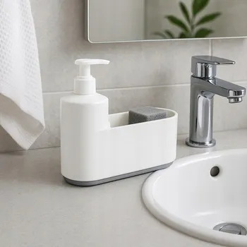 Dávkovač mýdla Ruční dávkovač mýdla na desku Metlex 200 ml bílý