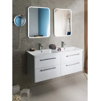 Zrcadlo SAPHO Koupelnový set THEIA 120, dvojumyvadlo, bílá KSET-011