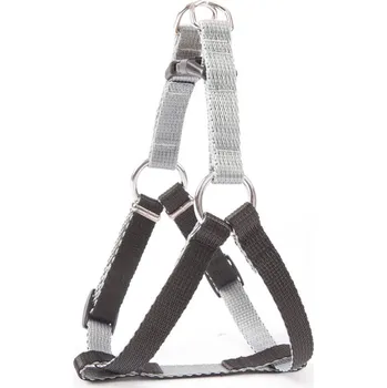 Postroj pro psa DINGO Postroj FRED Twilight Silver - černý vel 4