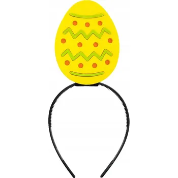 Čelenka ČELENKA VAJÍČKO KOSTÝM PŘEVLEK NA Velikonoce PLSTĚNÁ ŽLUTÁ