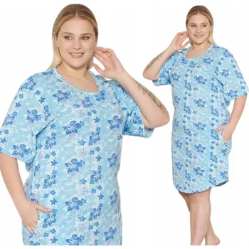 Dámské noční prádlo Noční košile Morella , krátký rukáv, pod kolena, velikost 4XL