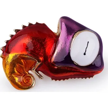 Náramek Brož žába, chameleon, malé, 1 červená chameleon