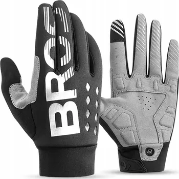 Cyklistické rukavice Cyklistické rukavice Rockbros zateplené, dlouhé, velikost: XXL - černo-šedé