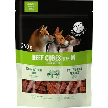 Pamlsek pro psa Pet Republic kostky pro psy pamlsky hovězí 250g