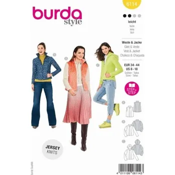 Volný čas Střih na vestu a bundu 6114 Burda -