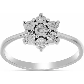 Prsten Prsten stříbrný s broušeným diamantem Ag 925 016136 DIA 57 mm (US 8), 2,1 g