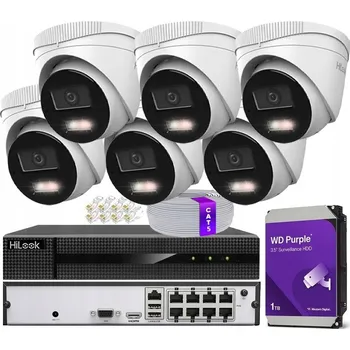 Bezpečnostní kamera Sada 6 IP kamer 4MPx Hikvision pro venkovní použití a 8kanálový PoE rekordér