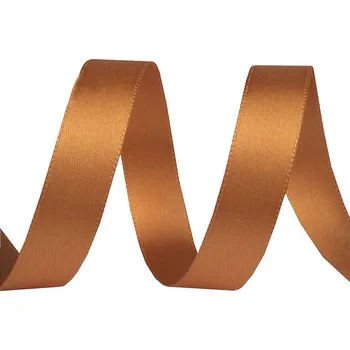 Stuha Atlasová stuha oboulící svazky po 5 m šíře 15 mm, malé, 742 zlatá stř.