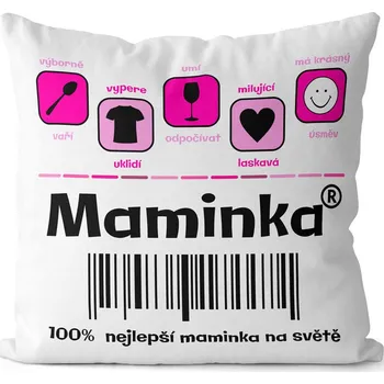 Dekorativní polštářek Polštář - 100% maminka