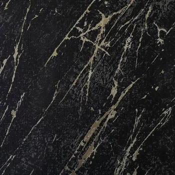 Tapeta Tapeta černá zlatá kámen mramor silné omyvatelné tapety vlies