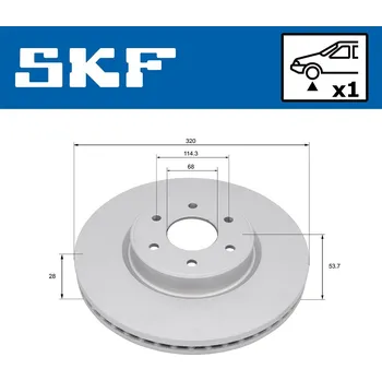 Brzdový kotouč Brzdový kotouč SKF VKBD 81373 V1