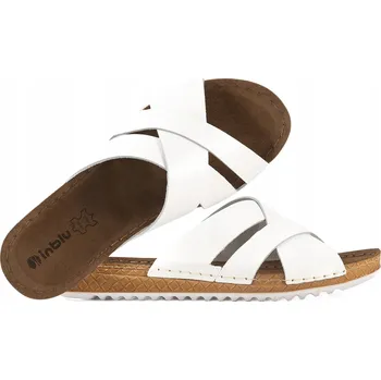 Dámská obuv INBLU VO-5U KOŽENÉ NAZOUVÁKY DÁMSKÉ ZDRAVOTNÍ KOMFORT SOFT PU bílé 41 Bílá