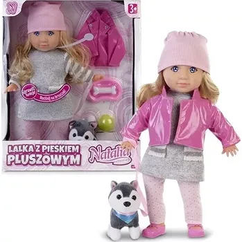 Hračka artyk Natalia s plyšovým psem 35 cm
