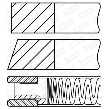 Motor automobilu Sada pístních kroužků GOETZE ENGINE 08-437707-00